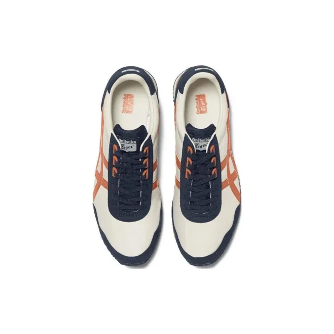 Dualio Marathon løbesko “White Navy Orange”