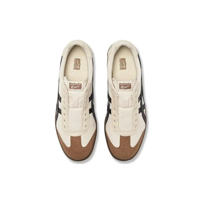 Tokuten Slip-On “Hvid Brun Sort”